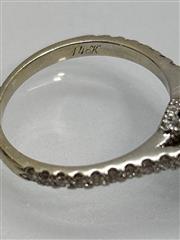 1 CTW 53 Diamond Engagement Ring 14K White Gold 4.2 grams size 7.25